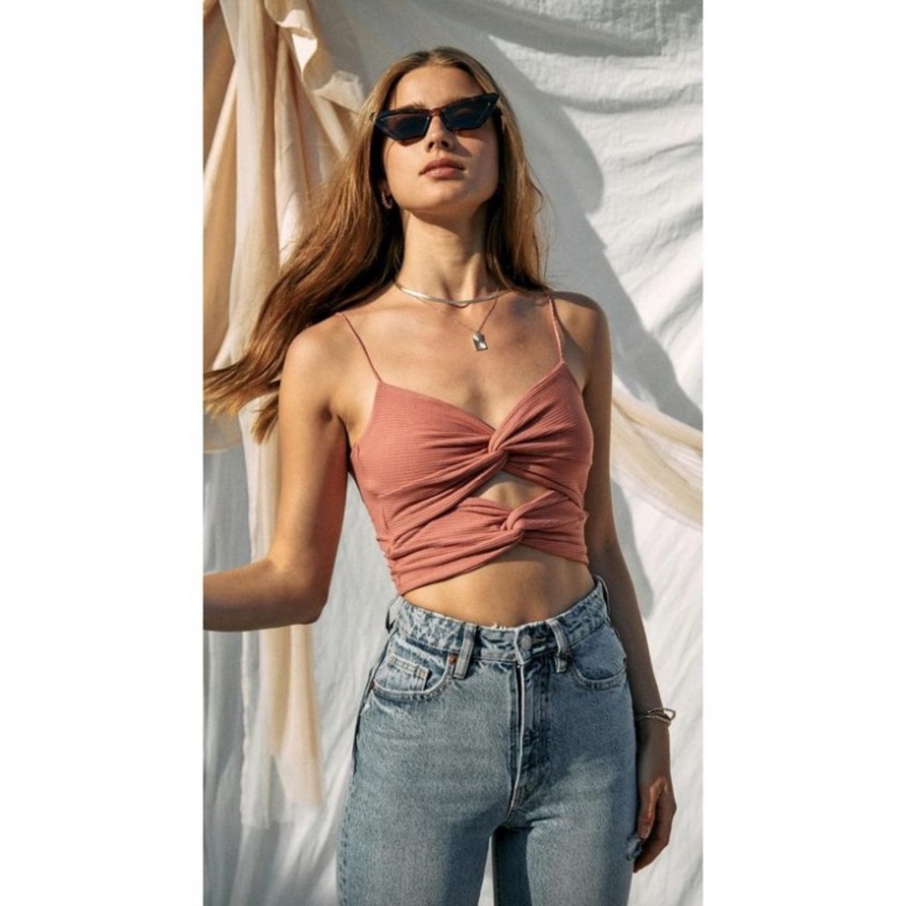 Tie twist crop top